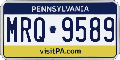 PA license plate MRQ9589