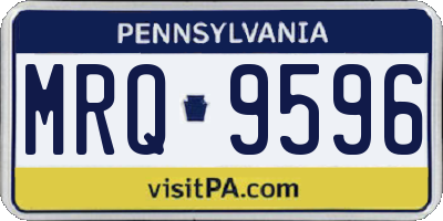PA license plate MRQ9596