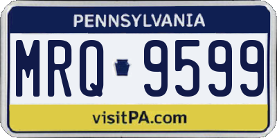 PA license plate MRQ9599