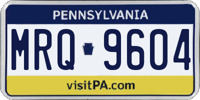 PA license plate MRQ9604