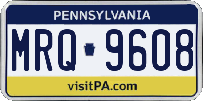 PA license plate MRQ9608