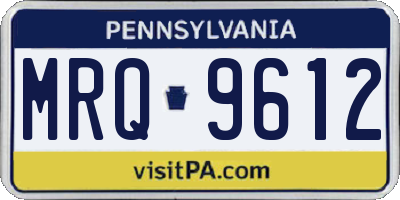 PA license plate MRQ9612