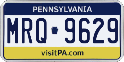 PA license plate MRQ9629