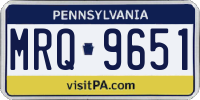 PA license plate MRQ9651