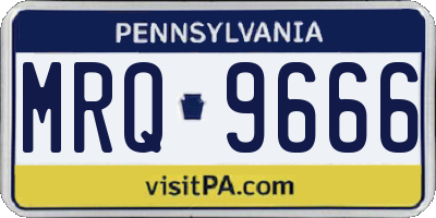 PA license plate MRQ9666