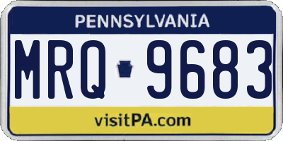 PA license plate MRQ9683