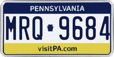 PA license plate MRQ9684