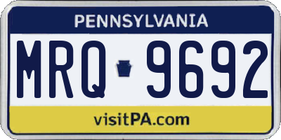 PA license plate MRQ9692