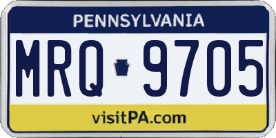 PA license plate MRQ9705