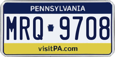 PA license plate MRQ9708