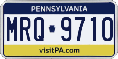 PA license plate MRQ9710