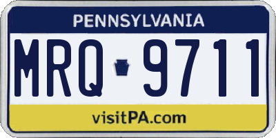 PA license plate MRQ9711