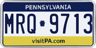 PA license plate MRQ9713