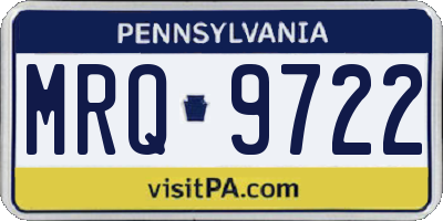 PA license plate MRQ9722