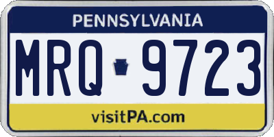 PA license plate MRQ9723
