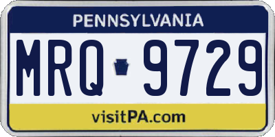 PA license plate MRQ9729