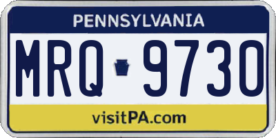PA license plate MRQ9730