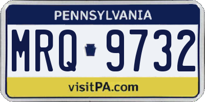 PA license plate MRQ9732