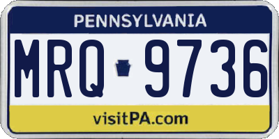 PA license plate MRQ9736