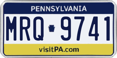 PA license plate MRQ9741