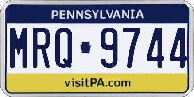 PA license plate MRQ9744
