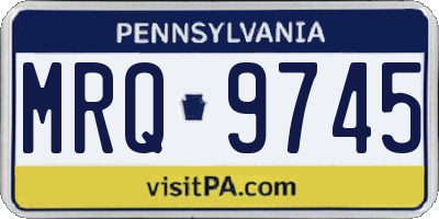 PA license plate MRQ9745