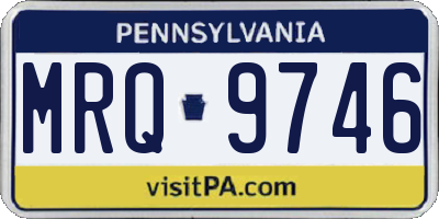 PA license plate MRQ9746