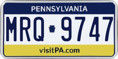 PA license plate MRQ9747