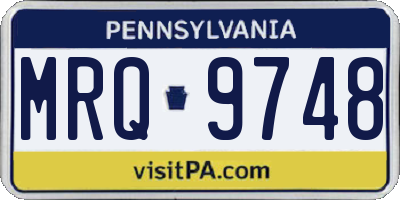 PA license plate MRQ9748