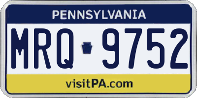 PA license plate MRQ9752