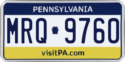 PA license plate MRQ9760