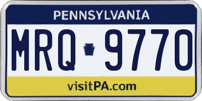 PA license plate MRQ9770