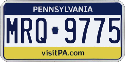 PA license plate MRQ9775