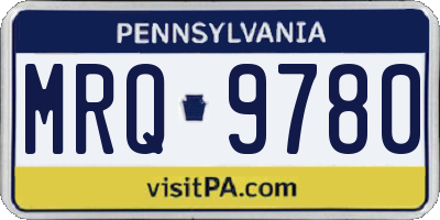 PA license plate MRQ9780