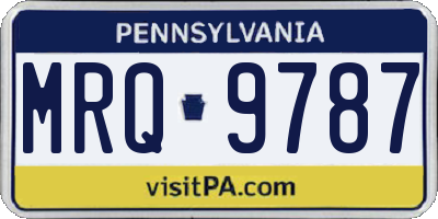 PA license plate MRQ9787