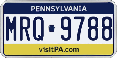 PA license plate MRQ9788