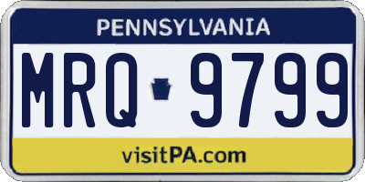 PA license plate MRQ9799