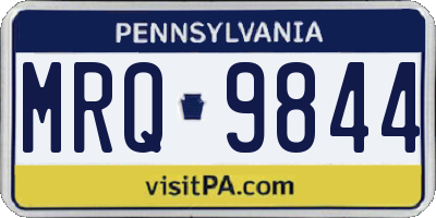 PA license plate MRQ9844