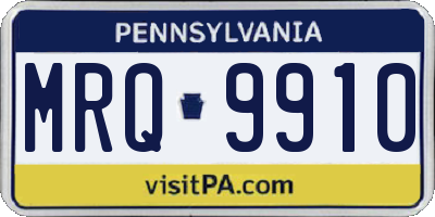 PA license plate MRQ9910