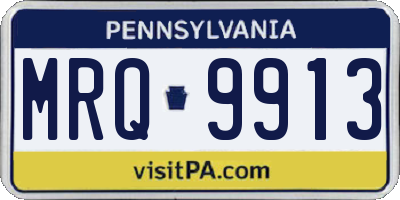 PA license plate MRQ9913