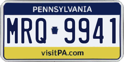 PA license plate MRQ9941