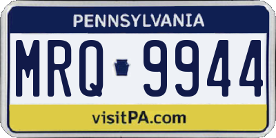 PA license plate MRQ9944