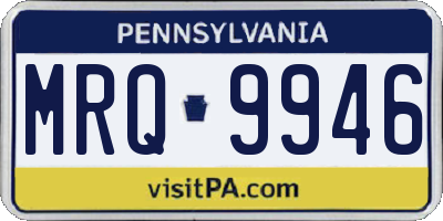 PA license plate MRQ9946