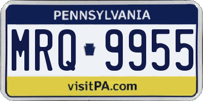 PA license plate MRQ9955