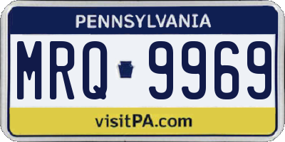 PA license plate MRQ9969