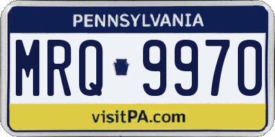 PA license plate MRQ9970