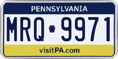 PA license plate MRQ9971