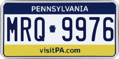 PA license plate MRQ9976