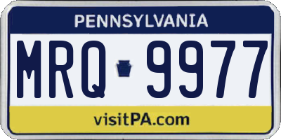 PA license plate MRQ9977