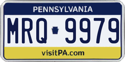 PA license plate MRQ9979